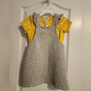 Guess t-shirt and dress overalls 4T